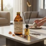 ONDÉLE Amber Hazır Yedek Esans (250ml - 1000ml) | %40 Yüksek Konsantrasyon | +50ml Hediye Şişe ve Bambu Çubuk Seti
