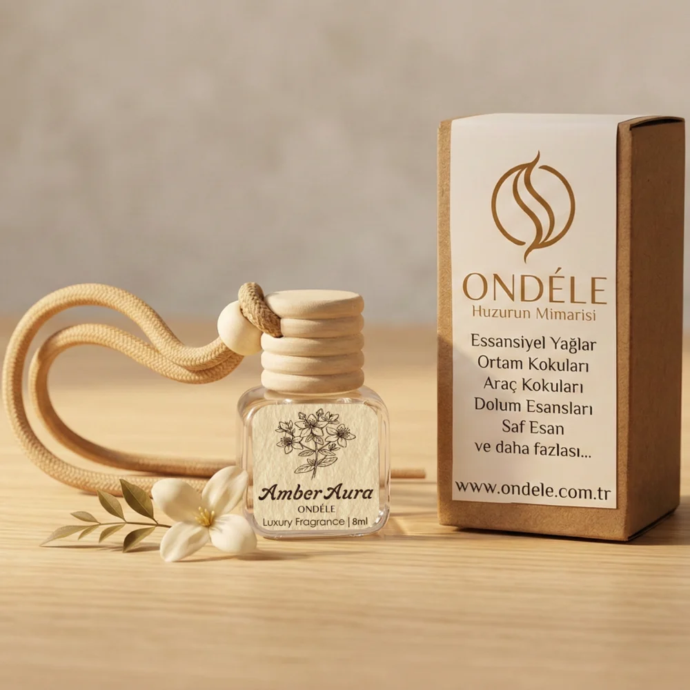 amberaura001 ONDÉLE Amber Aura Aromaterapik Lüks Araç Kokusu (8ml) | Zihinsel Odak ve Sarsılmaz Huzur - Görsel 1
