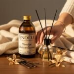 ONDÉLE Vanilya Hazır Yedek Esans (250ml - 1000ml) | %40 Yüksek Konsantrasyon | +50ml Hediye Şişe ve Bambu Çubuk Seti