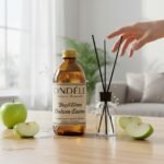 ONDÉLE Yeşil Elma Hazır Yedek Esans (250ml - 1000ml) | %40 Yüksek Konsantrasyon | +50ml Hediye Şişe ve Bambu Çubuk Seti